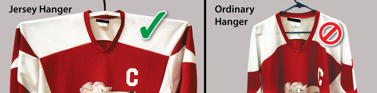 Adjustable Hockey Jersey Hanger – Pack of 2 | Protects Shoulders | Made in USA