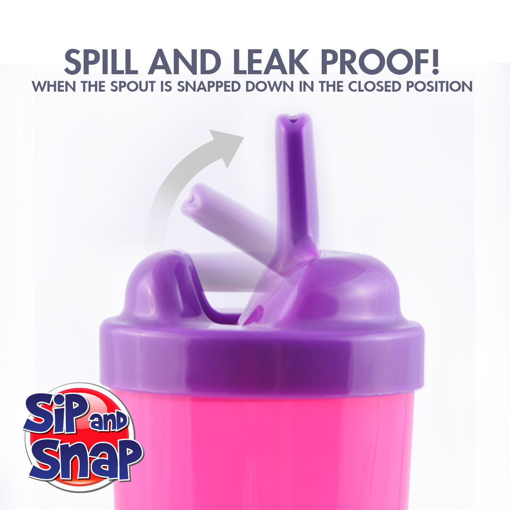 Sip & Snap Toddler Sippy Travel Cup – 6 oz | Spill-Proof | BPA Free | Made in USA