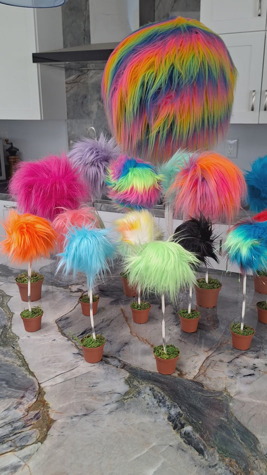 Lorax-Inspired 14" Truffula Tree – Handmade in USA | Party Favor & Kids Decor